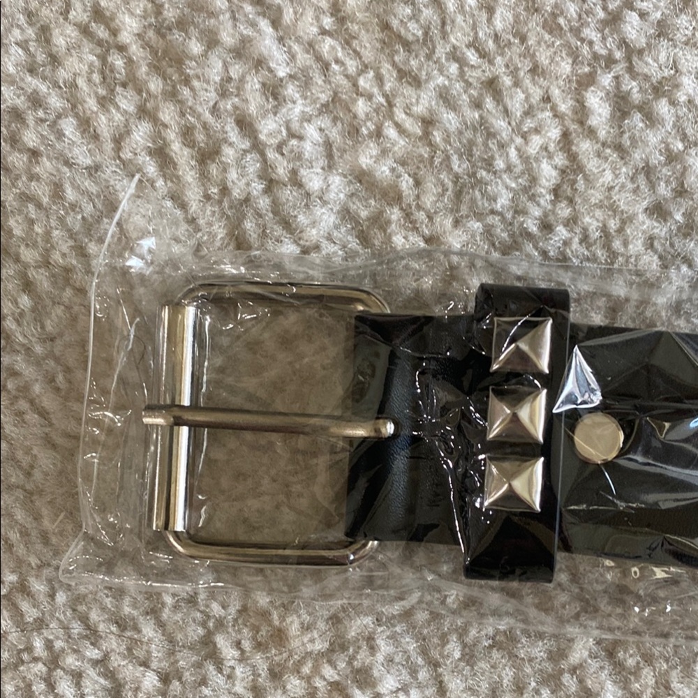 Silver Studded Black Belt - Picture 3 of 8